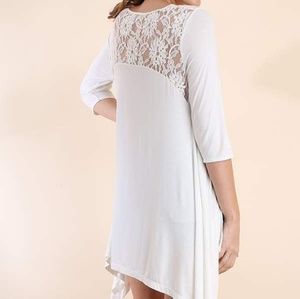 UMGEE 3/4 sleeve high low tunic
